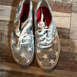 Vans Blue and White Star Sneakers